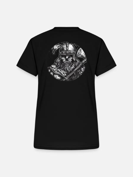 Draug - Undead Viking - Frauen-T-Shirt mit V-Ausschnitt - Schwarz