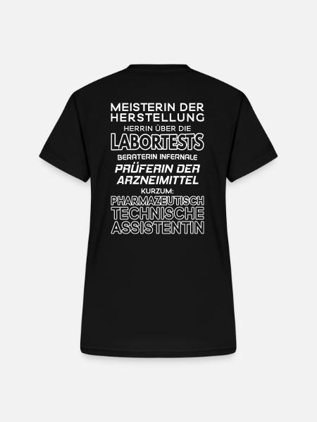 Pharmazeutisch-technische Assistentin/PTA - Frauen-T-Shirt mit V-Ausschnitt - Schwarz