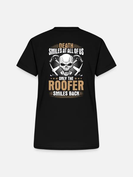 Dachdecker Dachdeckerei Dachklempner Roofer - Frauen-T-Shirt mit V-Ausschnitt - Schwarz