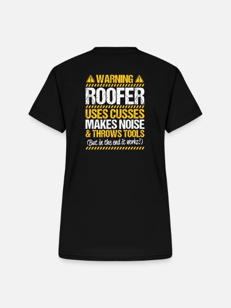 Dachdecker Dachdeckerei Dachklempner Roofer - Frauen-T-Shirt mit V-Ausschnitt - Schwarz