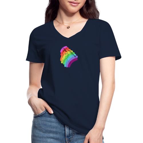 Pride colors horse - Klassiek vrouwen T-shirt met V-hals
