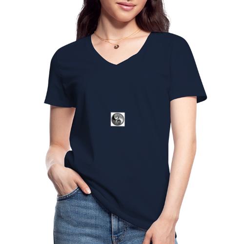 YingYangComunity - Klassisches Frauen-T-Shirt mit V-Ausschnitt