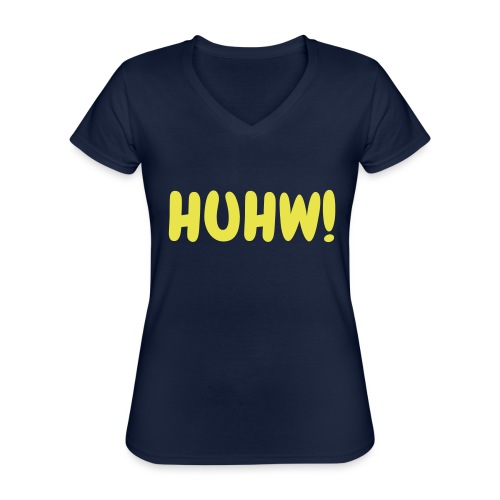 HUHW! Zckrfrk - Klassisches Frauen-T-Shirt mit V-Ausschnitt