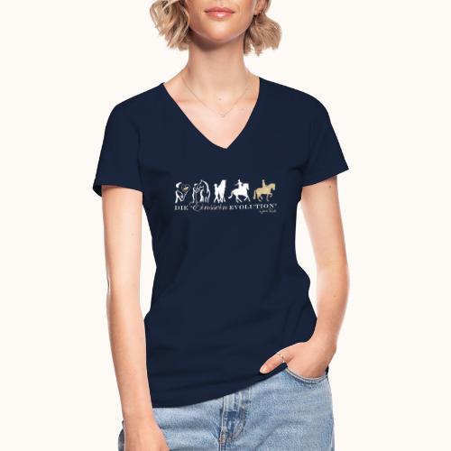 Einssein Evolution wg22 - Klassisches Frauen-T-Shirt mit V-Ausschnitt
