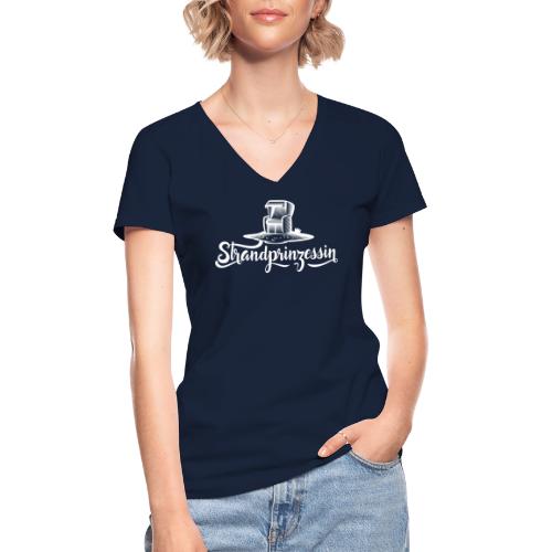 Strandprinzessin - Klassisches Frauen-T-Shirt mit V-Ausschnitt