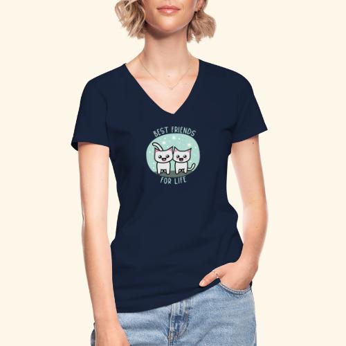 Best friends for life - Klassisches Frauen-T-Shirt mit V-Ausschnitt