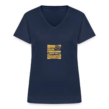 Mädchenname Madita - Frauen-T-Shirt mit V-Ausschnitt - Navy - Vorne - Lela (165cm)