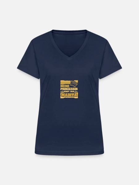 Mädchenname Madita - Frauen-T-Shirt mit V-Ausschnitt - Navy