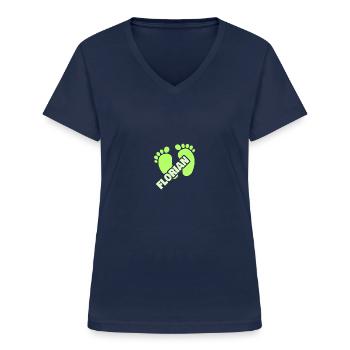 Birth Florian - Women's V-neck T-shirt - navy - Front - Lela (165cm)