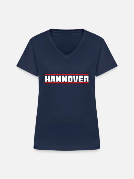 Hannover - Frauen-T-Shirt mit V-Ausschnitt - Navy