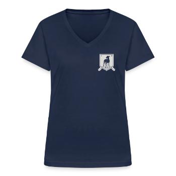 Ted Lasso A.F.C Richmond Logo Weiß - Frauen-T-Shirt mit V-Ausschnitt - Navy - Vorne - Lela (165cm)
