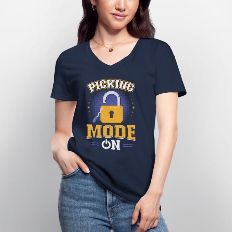 Picking-modus Ein | Lock Picking | Lock Picker Frauen-T-Shirt mit V-Ausschnitt