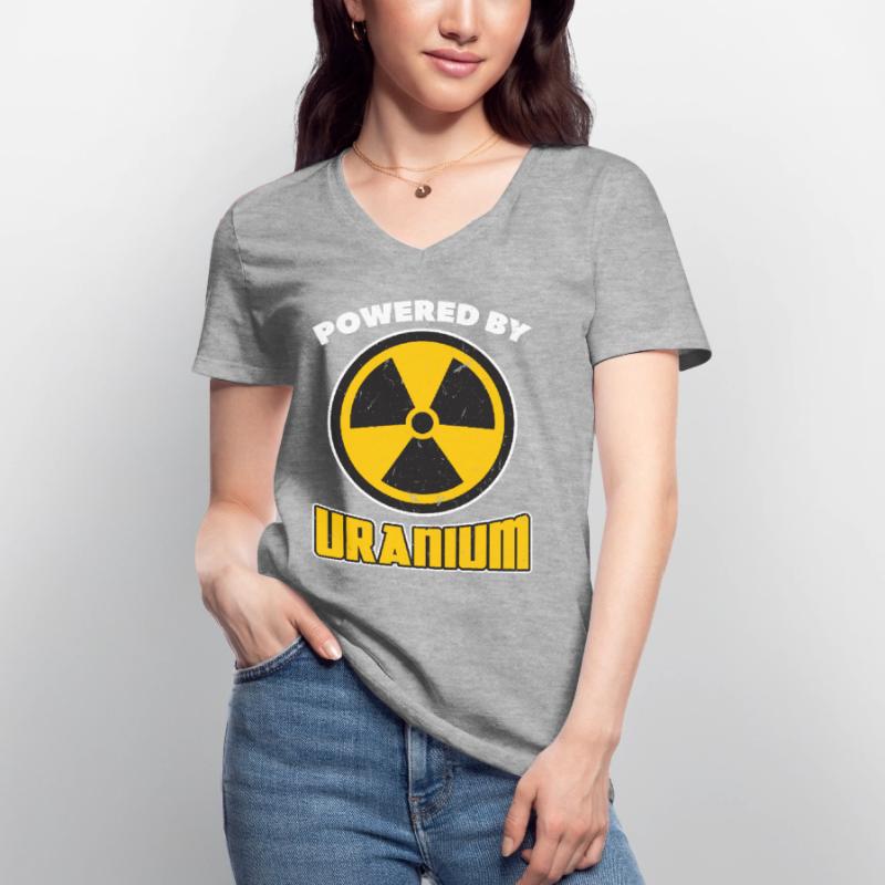 Powered By Uranium - Nuclear Engineering Women's V-neck T-shirt