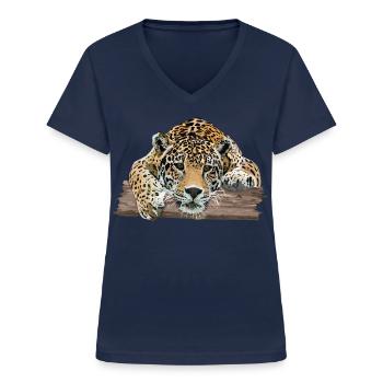 Jaguar - Frauen-T-Shirt mit V-Ausschnitt - Navy - Vorne - Lela (165cm)
