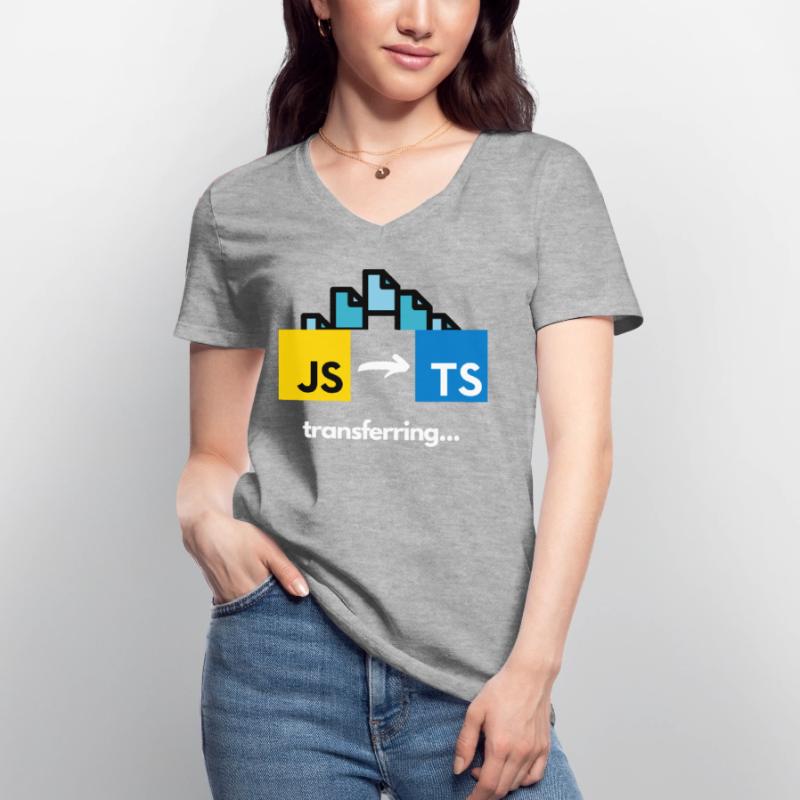 Transferring from Javascript to Typescript Women's V-neck T-shirt