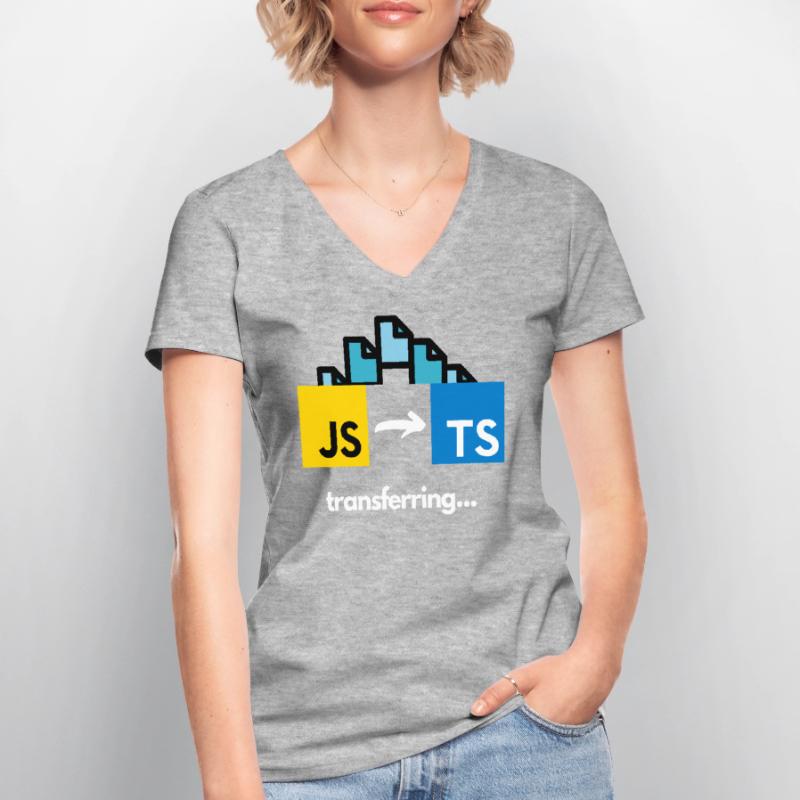 Transfert de Javascript à Typescript T-shirt col V Femme