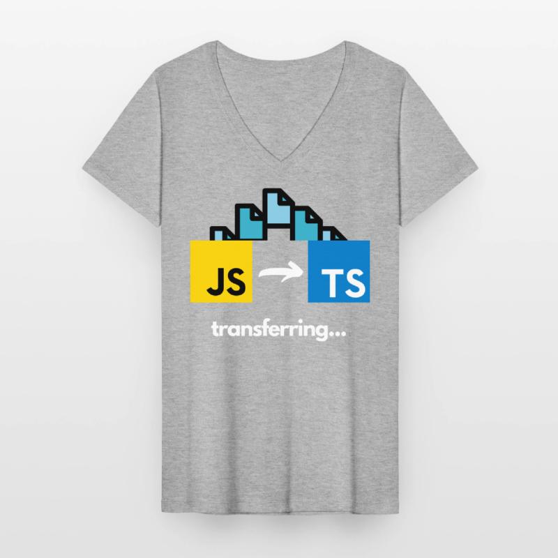 Transfert de Javascript à Typescript T-shirt col V Femme
