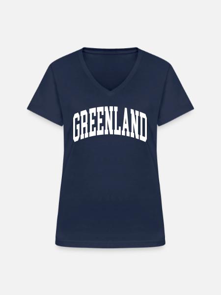 Greenland - Frauen-T-Shirt mit V-Ausschnitt - Navy