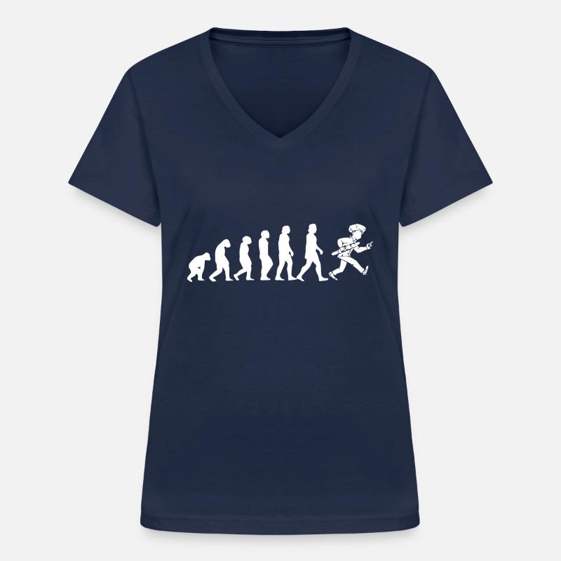 Baker - evolution - Women's V-neck T-shirt - navy