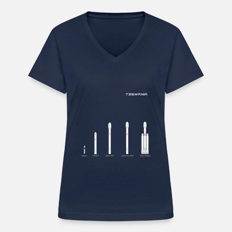 Falcon Generation | SpaceX - Frauen-T-Shirt mit V-Ausschnitt - Navy