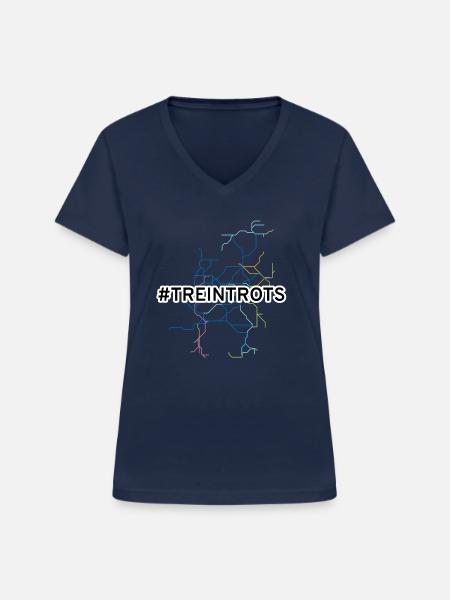 # Trainieren Sie stolz - Frauen-T-Shirt mit V-Ausschnitt - Navy