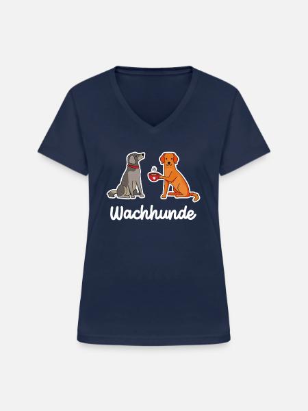 Wachhunde - Frauen-T-Shirt mit V-Ausschnitt - Navy