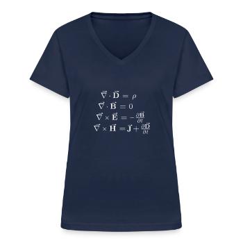 Mathematiker - Frauen-T-Shirt mit V-Ausschnitt - Navy - Vorne - Lela (165cm)