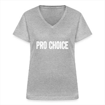 Choix professionnel - T-shirt col V Femme - gris chiné - Devant - Lela (165cm)