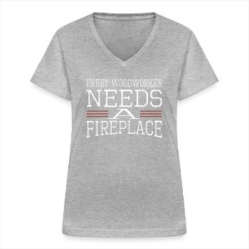 Blagues Citation Drôle Blague John Carpenter T-shirts - T-shirt col V Femme - gris chiné - Devant - Lela (165cm)