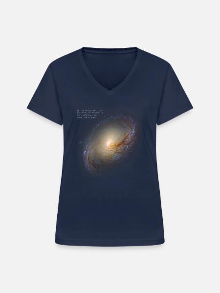 Spiral Galaxy NGC 3368 - Frauen-T-Shirt mit V-Ausschnitt - Navy