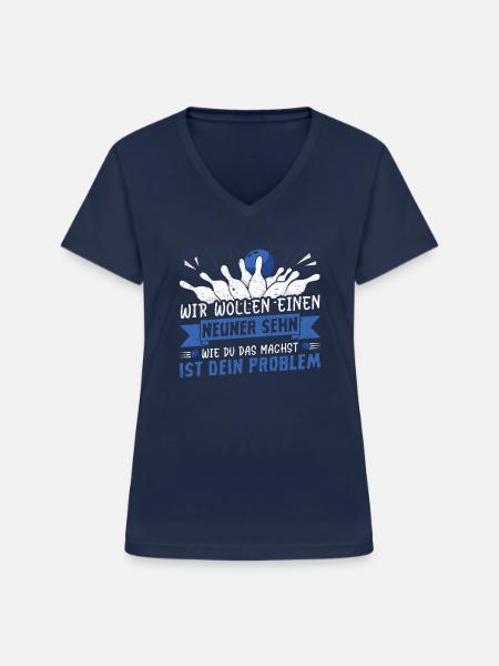 Kegel Mädel - Frauen-T-Shirt mit V-Ausschnitt - Navy