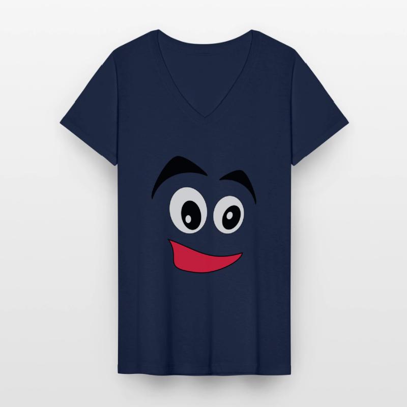 comic Frauen-T-Shirt mit V-Ausschnitt