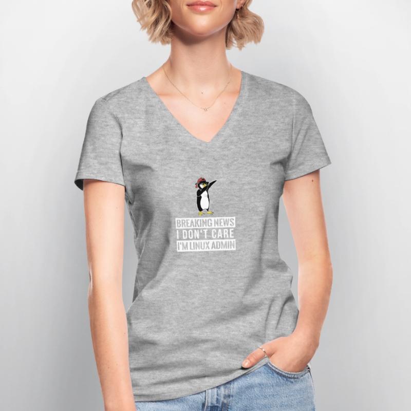 IT Nerd Linux Linux Pinguin Geek Software Engineer Frauen-T-Shirt mit V-Ausschnitt