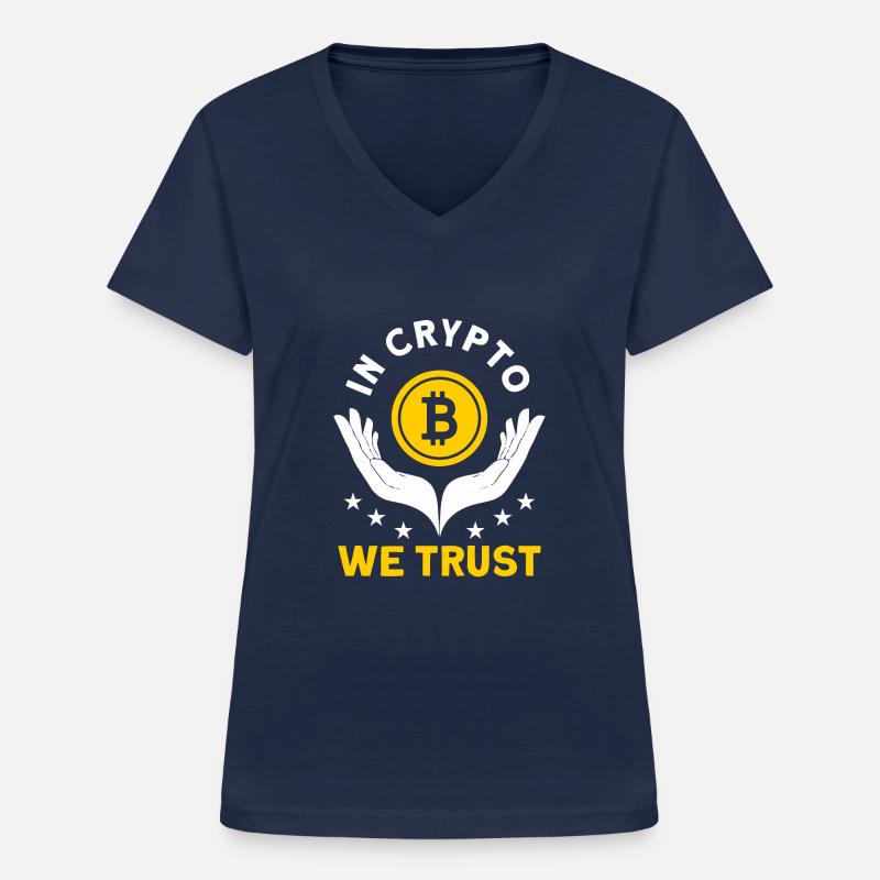 Crypto - Women's V-neck T-shirt - navy