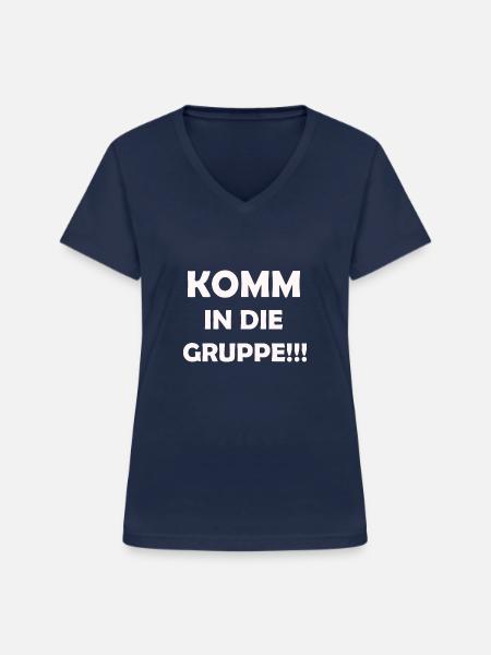 Komm in die Gruppe! - Frauen-T-Shirt mit V-Ausschnitt - Navy