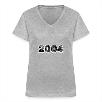 2004 - Women's V-neck T-shirt - sports grey - Front - Lela (165cm)