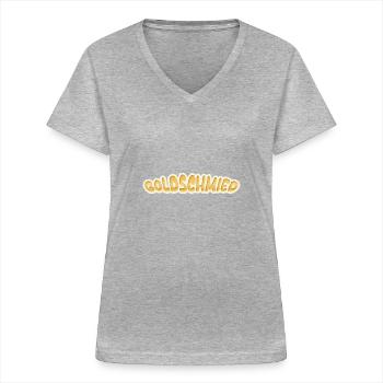 Goldsmith as a job - Women's V-neck T-shirt - sports grey - Front - Lela (165cm)