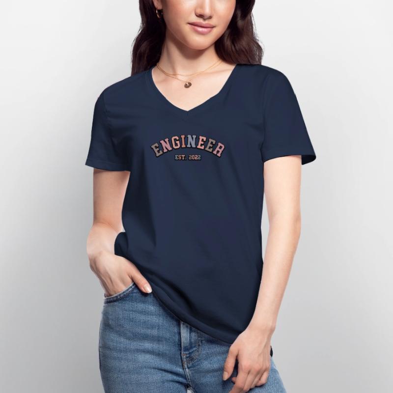 Engineer Brain Mechanical Engineering Electrical Engineering Math Women's V-neck T-shirt