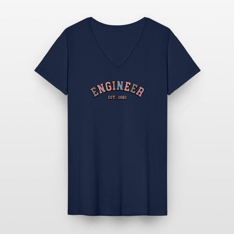 Engineer Brain Mechanical Engineering Electrical Engineering Math Women's V-neck T-shirt