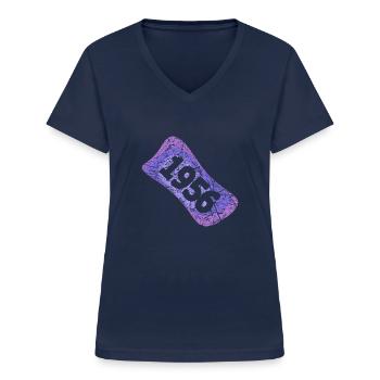 Students 1956 - Women's V-neck T-shirt - navy - Front - Lela (165cm)