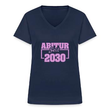 Maturité 2030 - T-shirt col V Femme - marine - Devant - Lela (165cm)