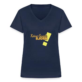 Geschenk für Björn - Frauen-T-Shirt mit V-Ausschnitt - Navy - Vorne - Lela (165cm)