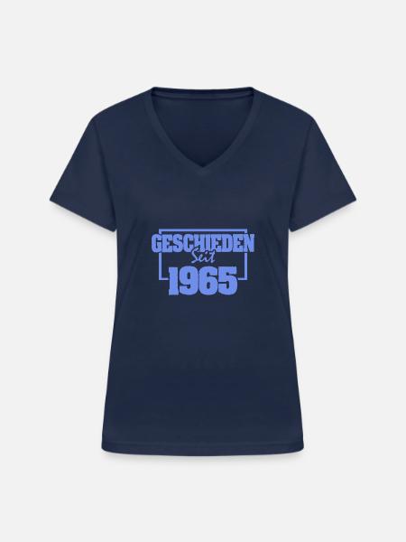 Geschieden 1965 - Frauen-T-Shirt mit V-Ausschnitt - Navy