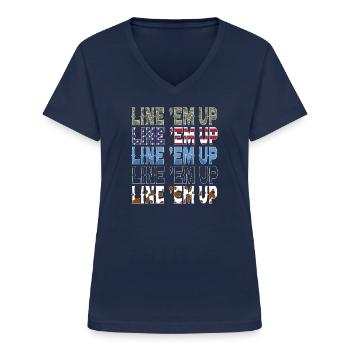 Howdy Country Southern Rodeo - Frauen-T-Shirt mit V-Ausschnitt - Navy - Vorne - Lela (165cm)