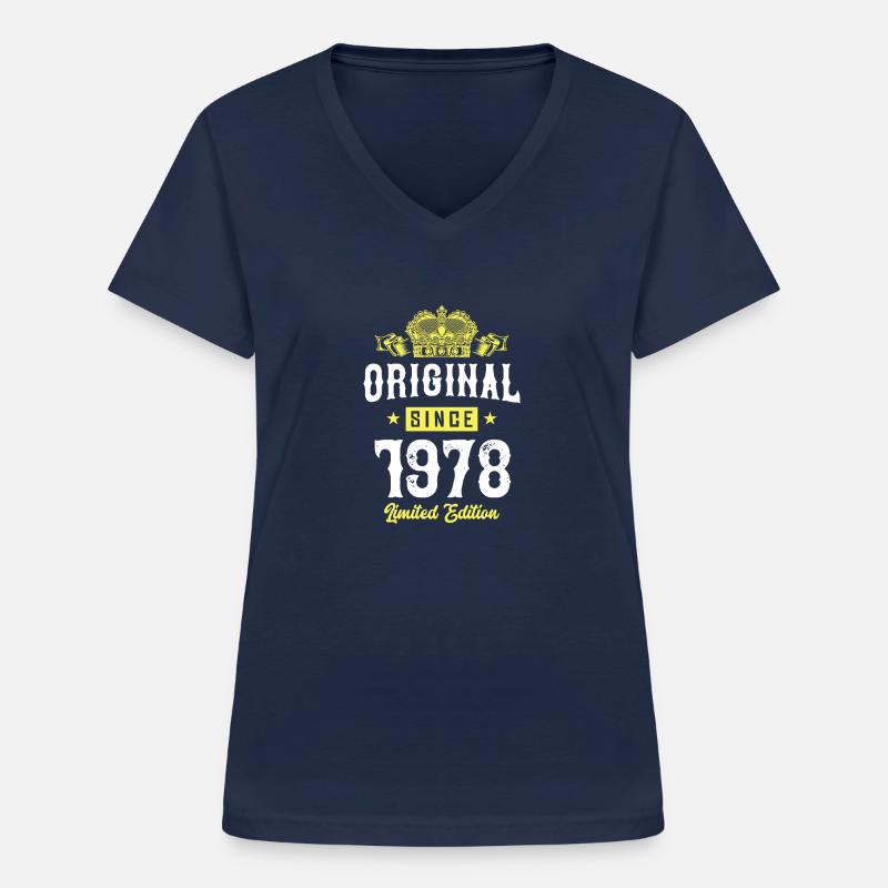 1978 Edizione Limitata - Maglietta da donna con scollo a V - navy