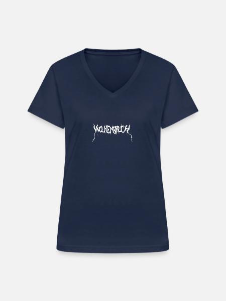Wolkenbruch Black Metal - Frauen-T-Shirt mit V-Ausschnitt - Navy