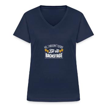 Theater Motiv für Theaterschauspieler - Frauen-T-Shirt mit V-Ausschnitt - Navy - Vorne - Lela (165cm)