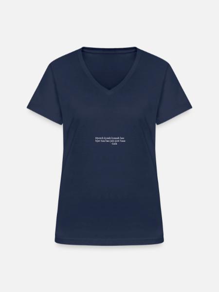 Link Zitat - Frauen-T-Shirt mit V-Ausschnitt - Navy
