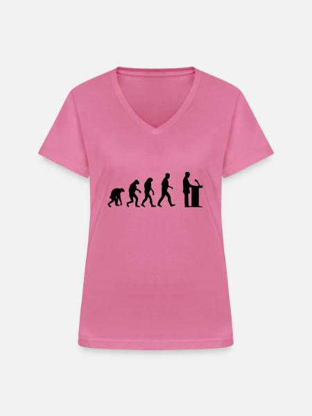 redner evolution - Frauen-T-Shirt mit V-Ausschnitt - Pink
