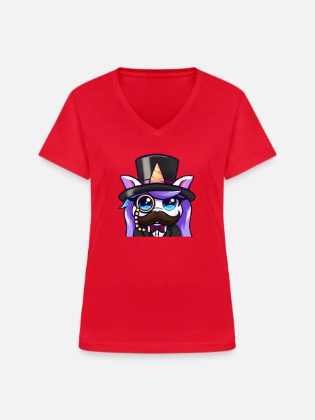 Schnösel Lya - Frauen-T-Shirt mit V-Ausschnitt - Rot